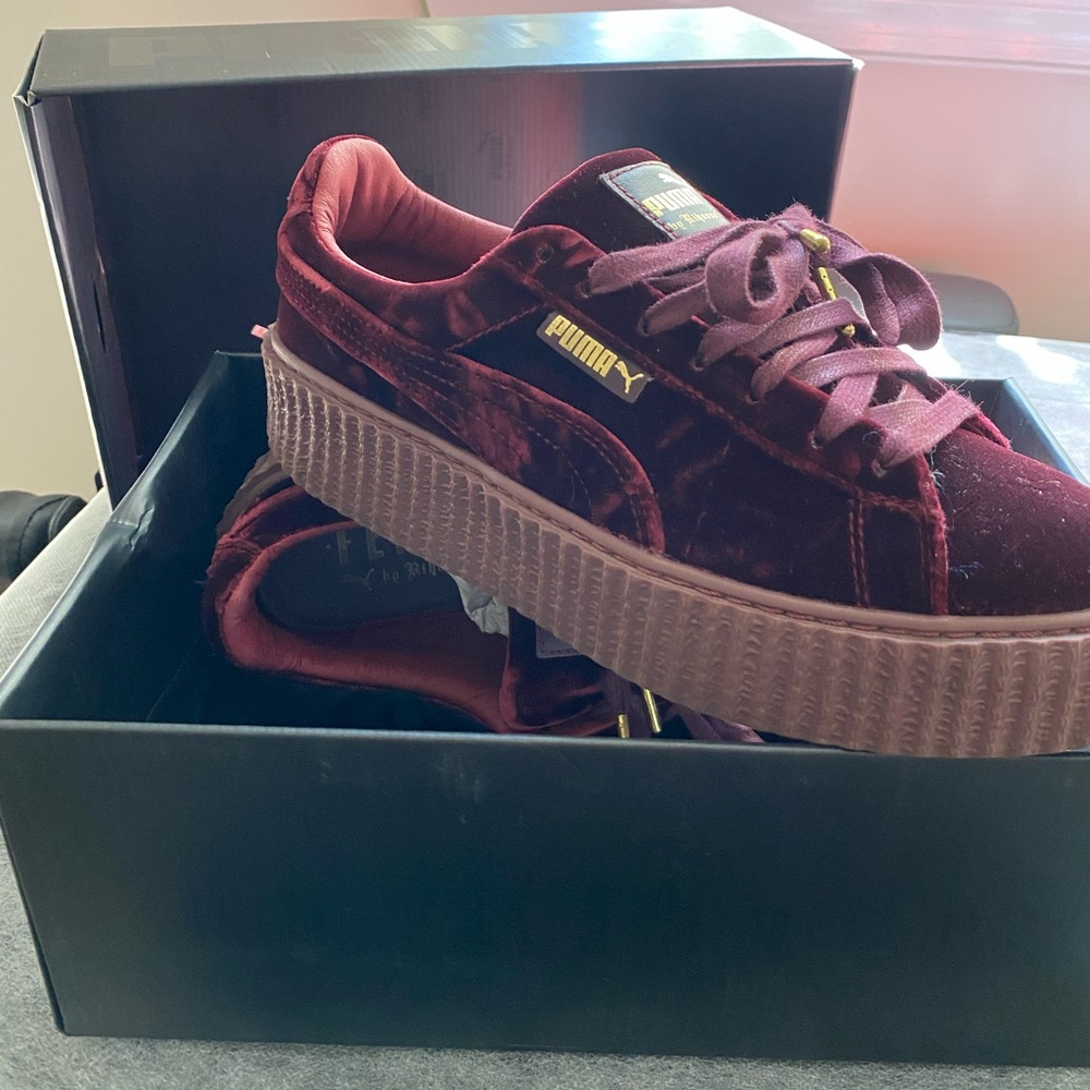 Rihanna velvet sneakers